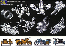 Load image into Gallery viewer, MasterBox 1/35 German BMW Motorcycle WWII Era MB 3528