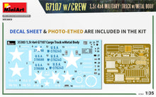 Load image into Gallery viewer, MiniArt 1/35 US M3 G7107 4X4 Truck w/ Metal Body w/ Crew (3) 35383