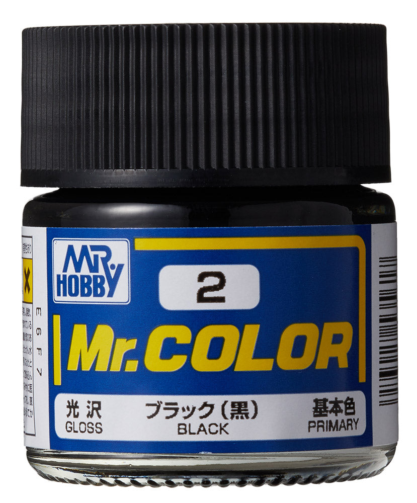 Mr. Hobby Metallic Black Aqueous Color 10ml Bottle # H28 - Model Building  Paints and Tools # H28