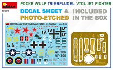 Load image into Gallery viewer, MiniArt 1/35 German Focke-Wulf Triebflugel VTOL Jet Fighter 40009