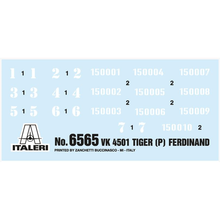Load image into Gallery viewer, Italeri 1/35 German VK4501 (P) Tiger Ferdinand 6565