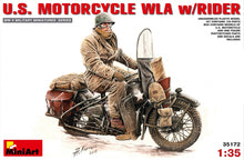 Load image into Gallery viewer, Miniart 1/35 US Motorcycle WLA with Rider 35172