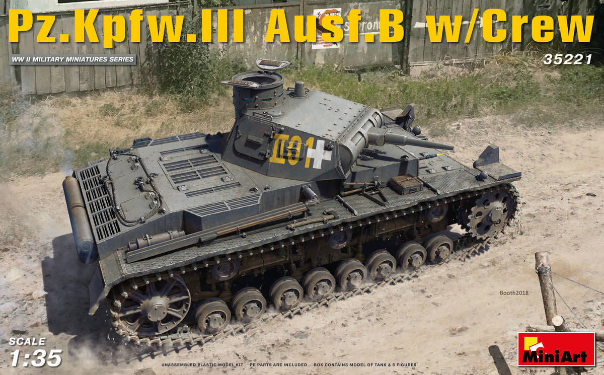 MiniArt 1/35 German Pz.Kpfw.III Ausf.B Panzer III w/ Tank Crew