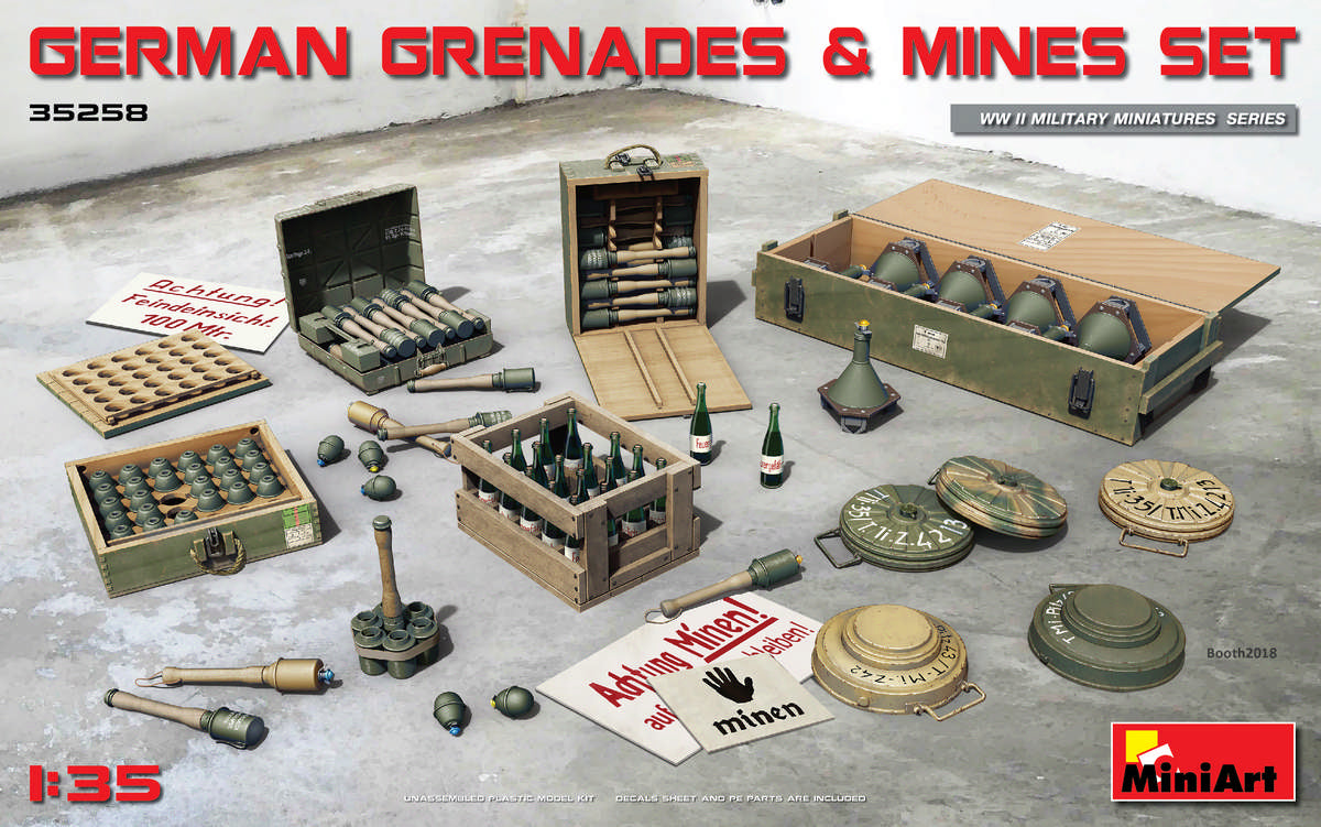 MiniArt 1/35 German Grenades & Mines Set 35258
