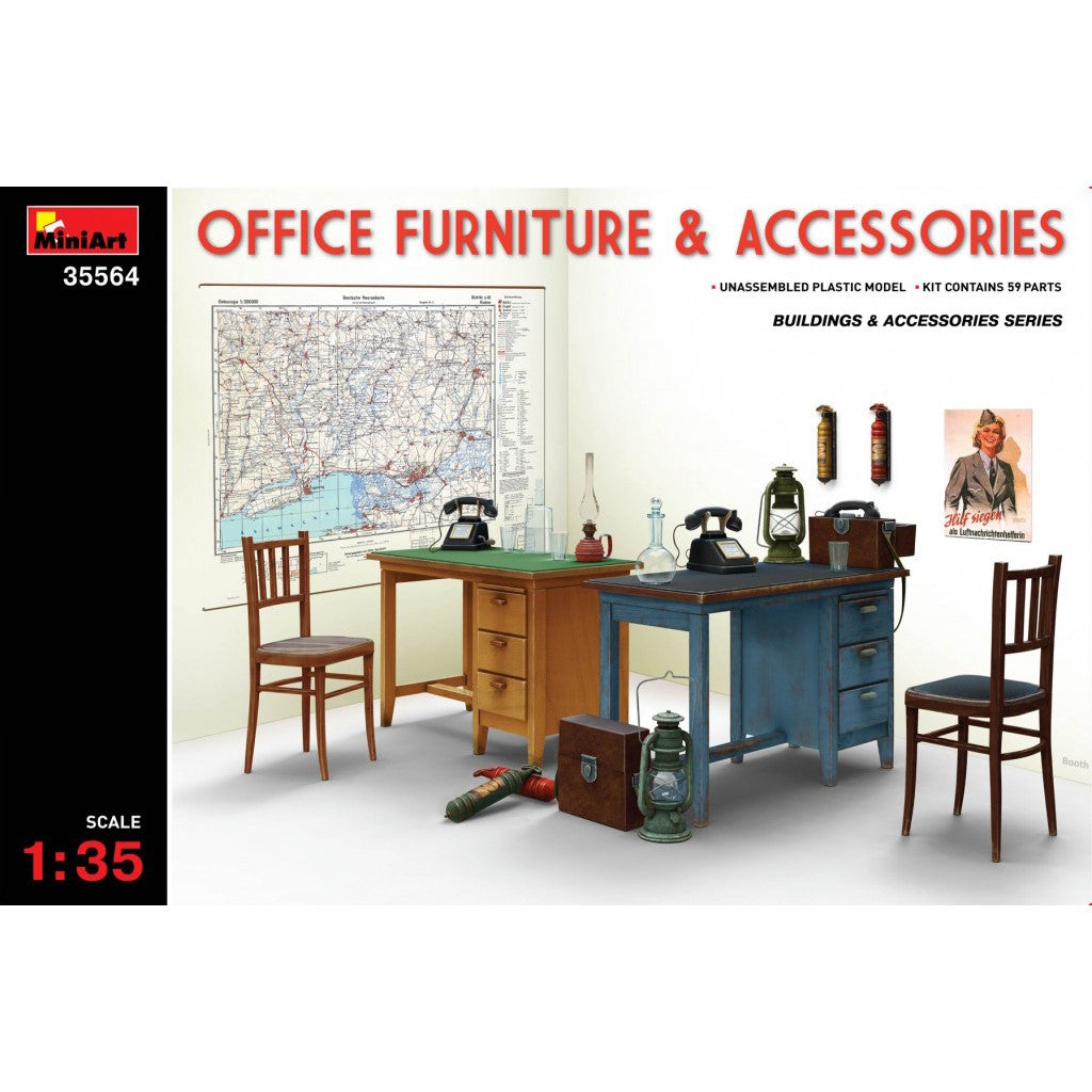 MiniArt 1/35 Office Furniture & Accessories 35564