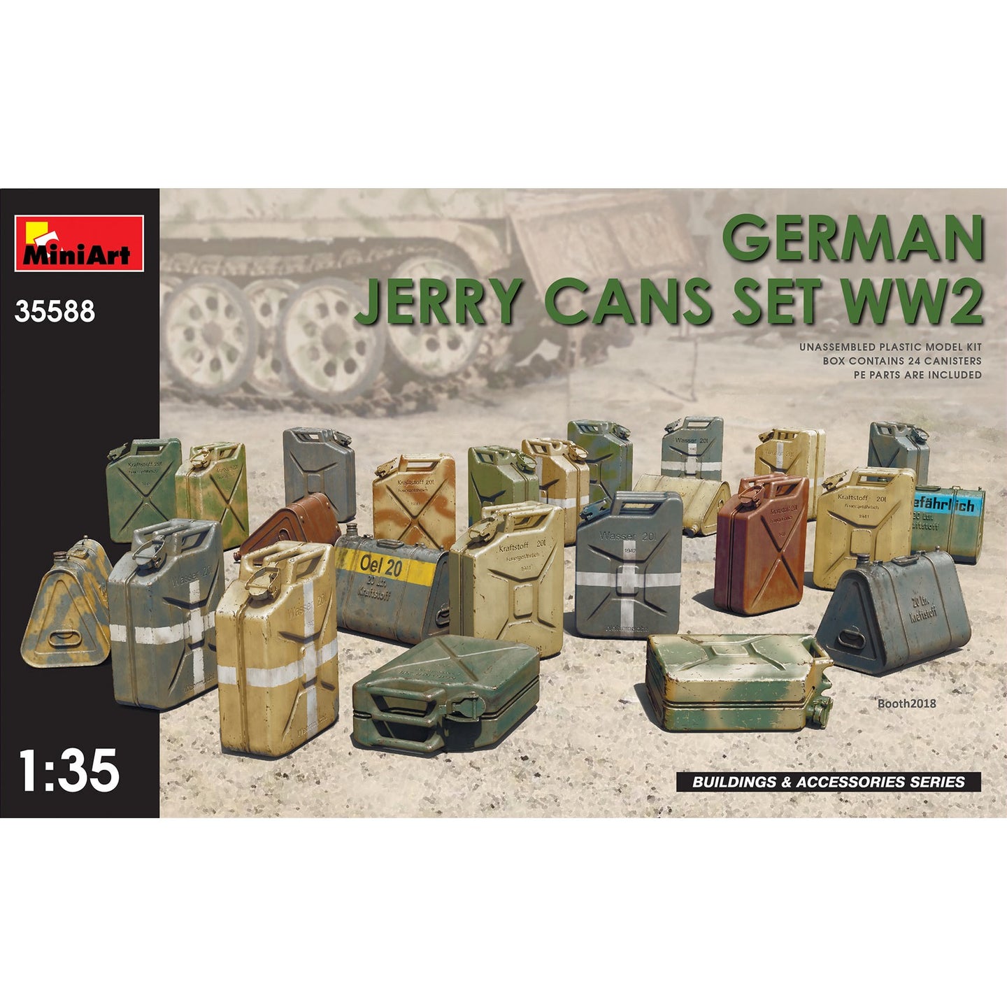 MiniArt 1/35 German Jerry Cans Set WWII (24 cans) 35588