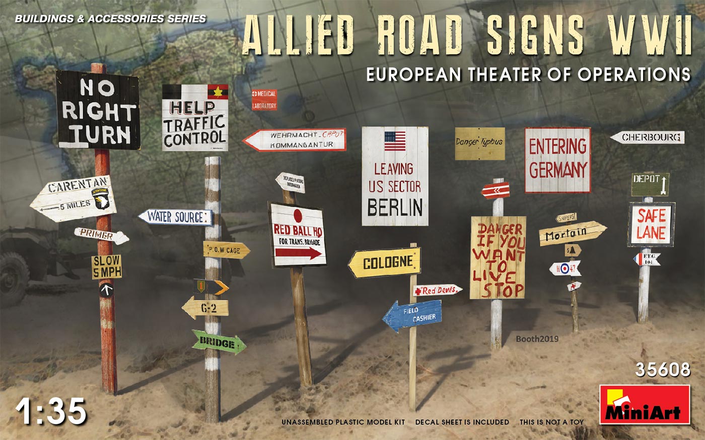 MiniArt 1/35 Allied Road Signs WWII ETO 35608