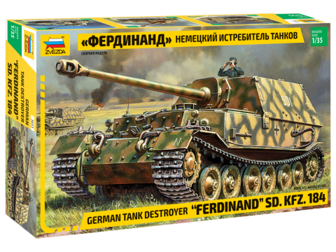 Zvezda 1/35 German SdKfz 184 Ferdinand Tank Destroyer 3653