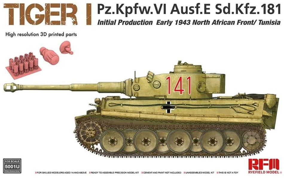 Ryefield Model 1/35 German Heavy Tank Tiger I Early Production