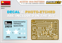 Load image into Gallery viewer, MiniArt 1/35 Japanese Austin 1918 Pattern 39019
