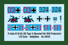 Load image into Gallery viewer, HobbyBoss 1/35 German PzKfz 182 Tiger II Henschel Feb-1945 Prod. 84532