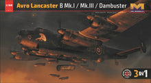 Load image into Gallery viewer, HK Models 1/32 British Lancaster B.Mk.I/Mk.III/Dambuster 3-in-1 Kit 01E012
