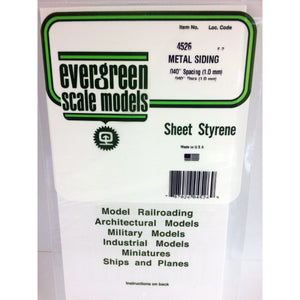 Evergreen 4526 Styrene Plastic Metal Siding 0.040" Spacing 0.040"x 12"x 6" (1)