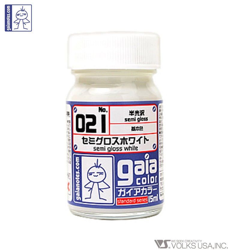 Gaia Color Lacquer GC021 SemiGloss White 15ml