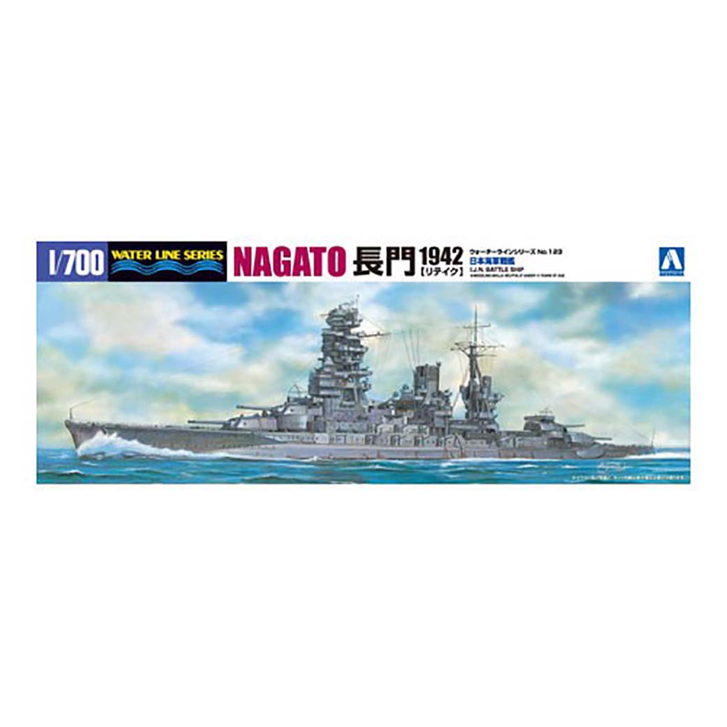 Aoshima 1/700 Nagato Japanese Battleship Kit - Hobbies N Games