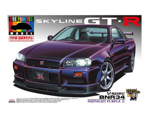 Aoshima 1/24 Prepainted Nissan Skyline GT-R V-Spec III Midnight Purple 047309