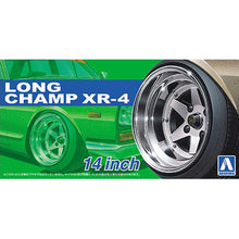 Load image into Gallery viewer, Aoshima 1/24 Rim &amp; Tire Set ( 18) Long Champ XR-4 14" 20320