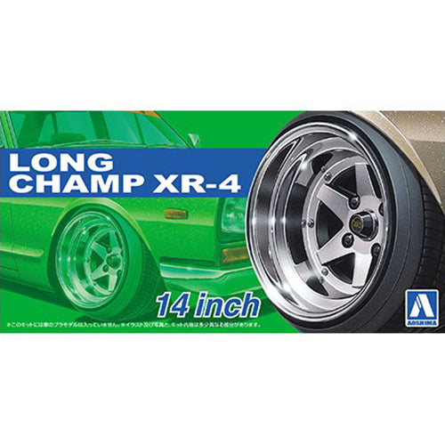 Aoshima 1/24 Rim & Tire Set ( 18) Long Champ XR-4 14
