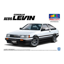 Load image into Gallery viewer, Aoshima 1/24 Toyota AE86 Corolla Levin White /Black Painted Body 05495