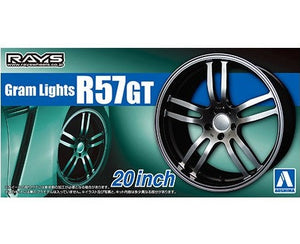 Aoshima 1/24 Rim & Tire Set ( 81) Gram Lights R57GT 20" 05515