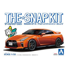 Load image into Gallery viewer, Aoshima Snap Kit 1/32 Nissan GT-R Ultimate Shiny Orange 05638