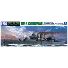 Load image into Gallery viewer, Aoshima 1/700 British Heavy Cruiser HMS Cornwall w/ Escort 05672
