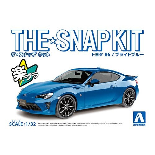 Aoshima Snap Kit 1/32 Toyota 86 (Bright Blue) 05754 – Burbank's