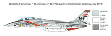 Load image into Gallery viewer, Italeri 1/72 US F-14A Tomcat 50th First Flight Anniversary 1414'