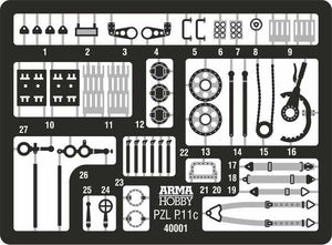 Arma Hobby 1/48 Polish PZL P.11c Aircraft Expert Set 40001