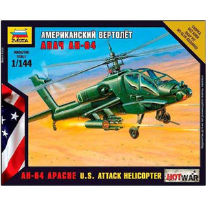 Zvezda 1/144 US AH-64 Apache Attack Helicopter 7408
