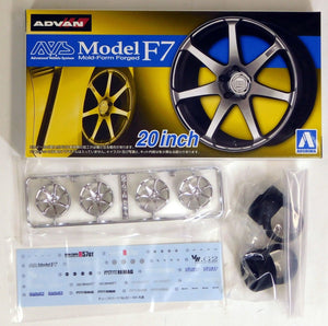 Aoshima 1/24 Rim & Tire Set ( 82) AVS Model F7 20" 05516