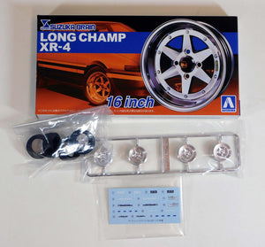 Aoshima 1/24 Rim & Tire Set ( 10) Long Champ XR-4 16" 05249