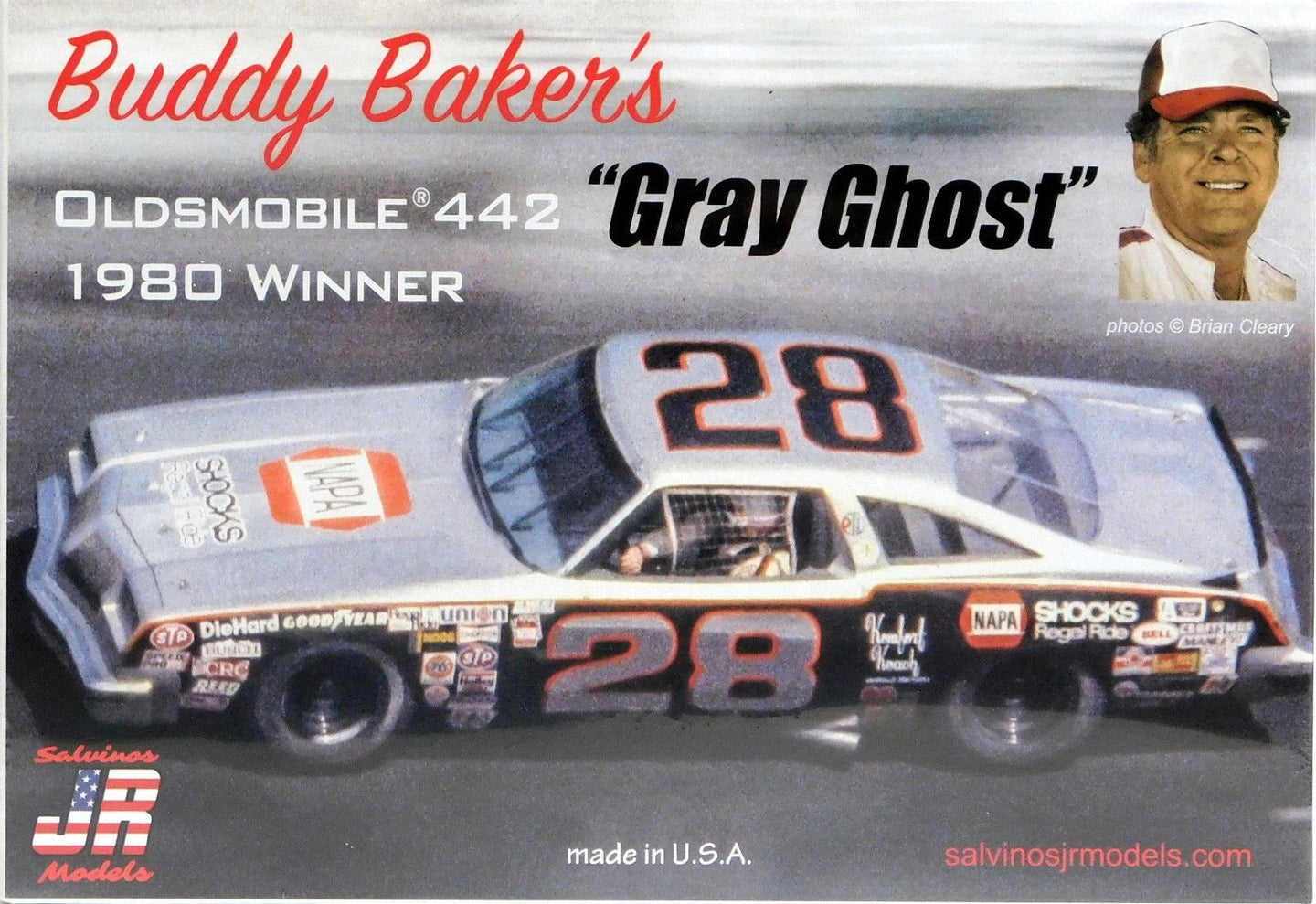 Salvinos 1/25 Buddy Baker's Gray Ghost Oldsmobile 442 1980 Winner BB01980D