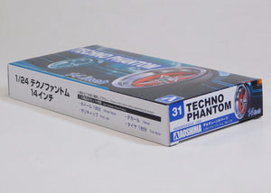 Aoshima 1/24 Rim & Tire Set ( 31) Techno-Phantom 14" 05324