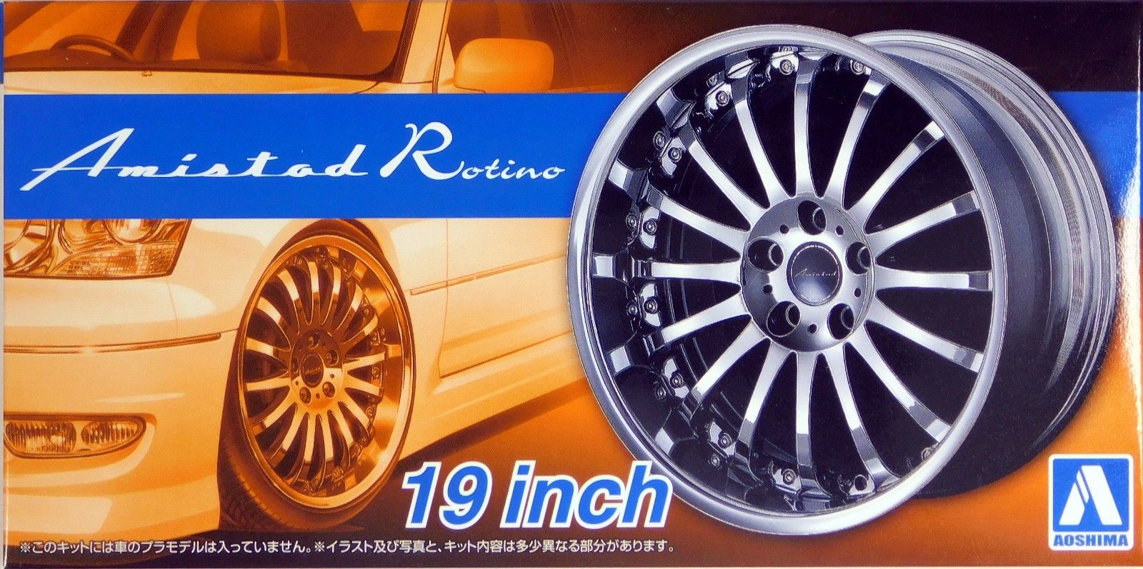 Aoshima 1/24 Rim & Tire Set ( 85) Amistad Rotino 19