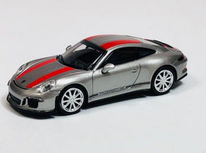 Minichamps 1/87 HO Porsche 911 R Silver/Red Stripe 870066221 SALE!