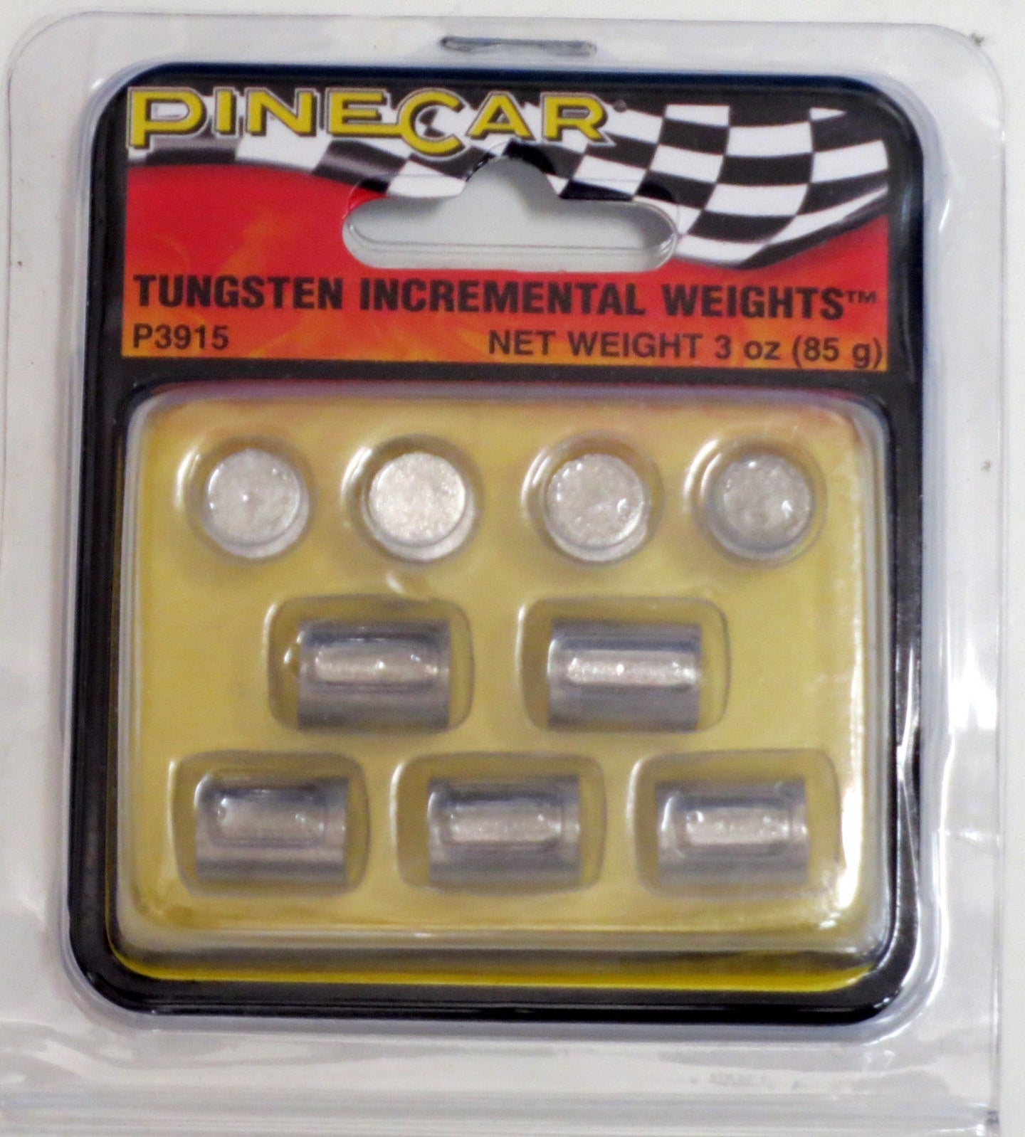 Pinecar P3915 Pinewood Derby Tungsten Incremental Cylinder Weights 3oz