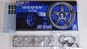 Aoshima 1/24 Rim & Tire Set ( 51) Werfen GT-03 20" 05384