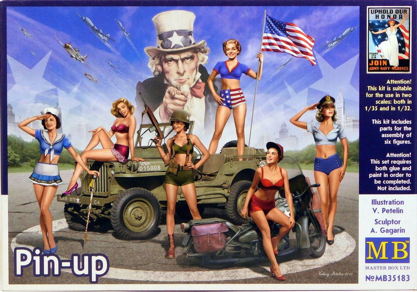 MasterBox 1/35 Pin-Up Women Posing in Legendary Style 35138