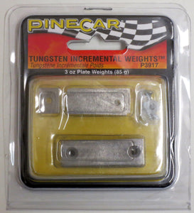 Pinecar P3917 Pinewood Derby Tungsten Plate Weights 3oz