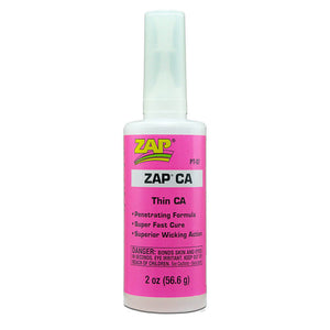Pacer PT07 Zap CA Cyanoacrylate Super Glue 2oz