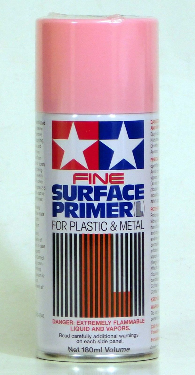 Tamiya 87146 - Primer Rosa Spray Fine Surface da 180ml per Plastica e Metallo Tamiya 87146 - Primer Rosa Spray Fine Surface da 180ml per Plastica e Metallo