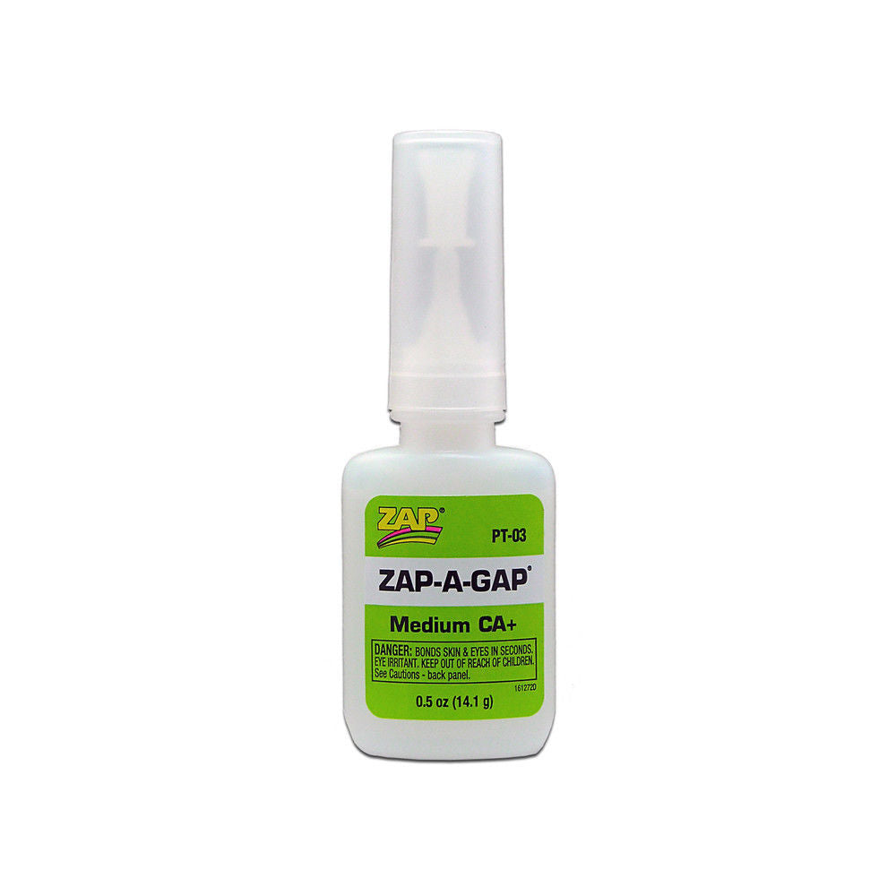 Pacer PT03 Zap-A-Gap CA+ Cyanoacrylate Super Glue 1/2 oz