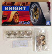 Load image into Gallery viewer, Aoshima 1/24 Rim &amp; Tire Set ( 79) Bright 14&quot; 54703