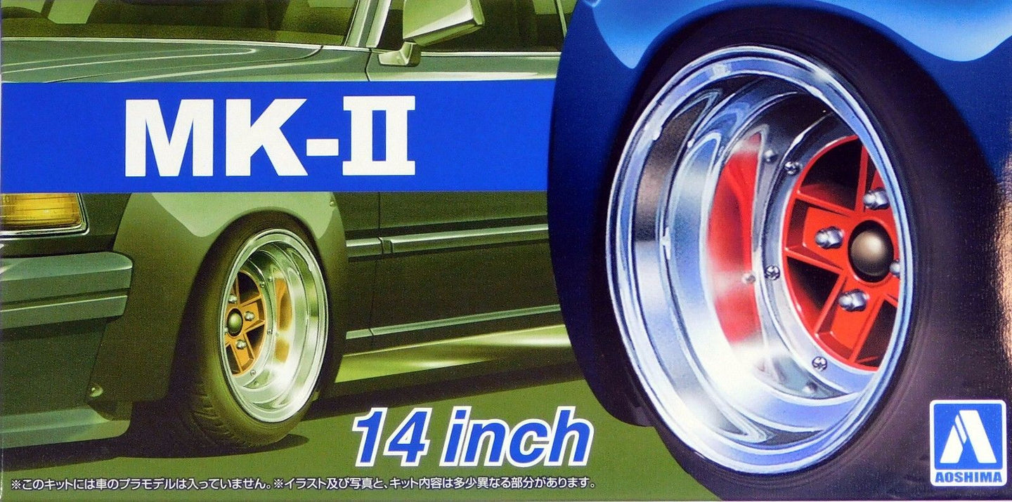 Aoshima 1/24 Rim & Tire Set ( 55) MK-II 14