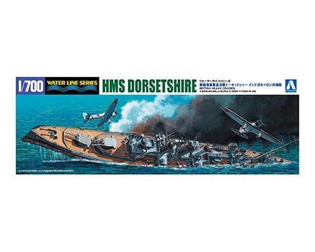 Aoshima 1/700 British Heavy Cruiser HMS Dorsetshire Spec. Ed. w