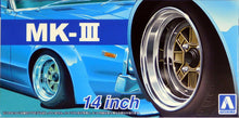 Load image into Gallery viewer, Aoshima 1/24 Rim &amp; Tire Set ( 56) MK-III 14&quot; 05389