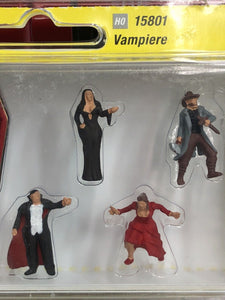 Noch 1/87 HO Vampire Figure Set Of 7 15801