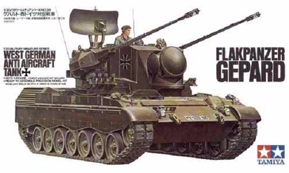 Tamiya 1/35 West German Flakpanzer Gepard Anti Aircraft Tank 35099