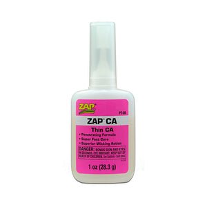 Pacer PT08 Zap CA Cyanoacrylate Super Glue 1oz